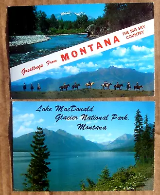 Montana Greetings Big Sky / Lake MacDonald MT Lot Of 2 Scenic Postcards Unused • $7.99