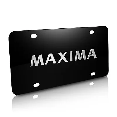 For Nissan Maxima 3D Black Stainless Steel License Plate • $50.99