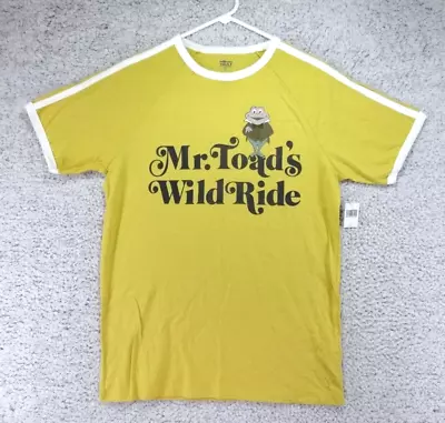 NWT Disney Vault 50th Collection Mr Toad’s Wild Ride Adult Yellow T-Shirt Size S • $49.97