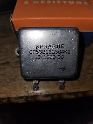 Htf Vintage New Old Stock Sprague Bathtub Oil Capacitor .5 Mf 1000 Wvdc • $11.99