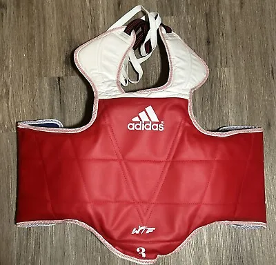 Adidas Originals WTF Taekwondo Body Protector Size 3 Reversible Chest Guard Sz M • $45