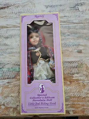 £14.99 • Buy Regency Little Red Riding Hood Porcelain Doll Collector Edition Boxed 