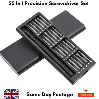25 In 1 Screwdriver Set Magnetic Screw Driver Bits Mini Tool Phone PC Repair • £8.19