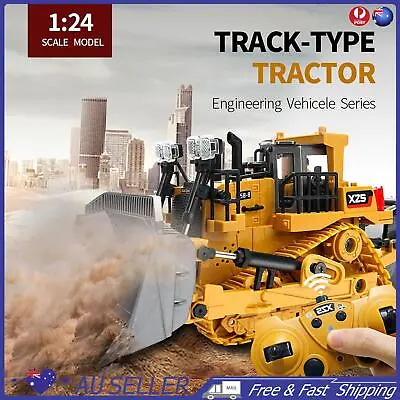 $39.99 • Buy Remote Control Bulldozer Toys 1 24 Hobby 2.4G 9 Channel RC Front Loader Tractor