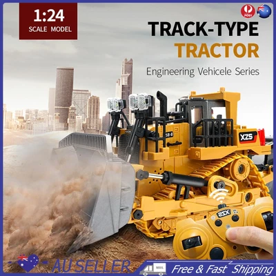 $39.99 • Buy Remote Control Bulldozer Toys 1 24 Hobby 2.4G 9 Channel RC Front Loader Tractor