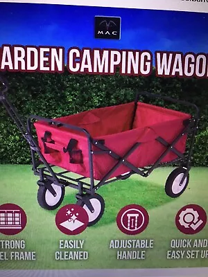 Mac Sports Wagon Cart Red Collapsible Folding Outdoor Utility Garden Camping • $114.70