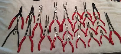 Lot Of 24 Mac Tools Snap Ring Pliers And Other Pliers • $200