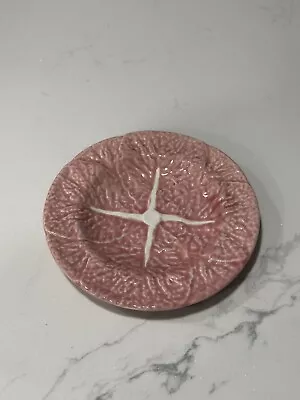 Bordallo Pinheiro Pink Cabbage Saucer Plate 5.75” Portugal • $5.75
