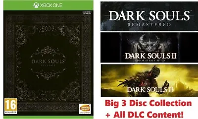 Dark Souls Remastered + II + III Trilogy With All DLC Content Microsoft XBOX One • $128