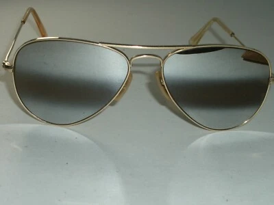 $479.99 • Buy 1950s VINTAGE B&L RAY BAN BROWN DOUBLE GRADIENT MIRROR 12K GF AVIATOR SUNGLASSES