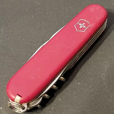 Victorinox Knife Made In Switzerland 91MM Super Tinker Textured Red Handles • $9.99