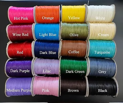 1mm Waxed Cord String 5m To 20m Jewellery Making Necklace Bracelet Craft • £2.30