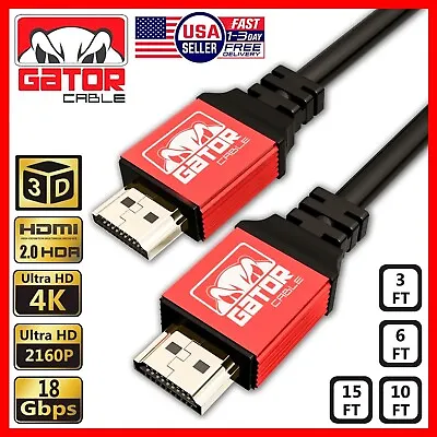 4K HDMI 2.0 Cable UHD Ultra HD High Speed 2160P HDR 60Hz 18Gbps Dolby HDCP HDTV • $13.88