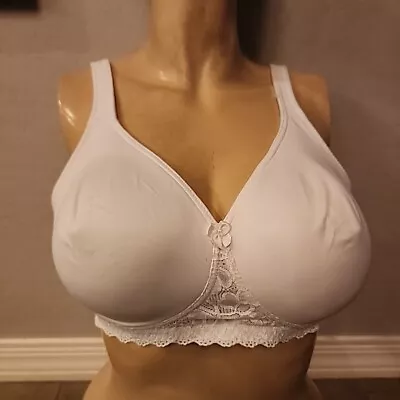 Lilyette Minimizer Bra 40C White Wireless Unlined 954 • £9.92