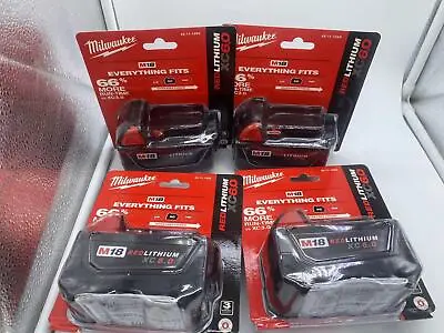 MilwaukeeTool 48-11-1860 M18 Lithium-Ion 6.0Ah Capacity Battery (2-Pack) US • $110