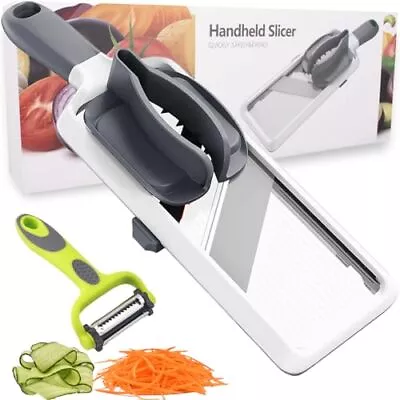 Mandoline Slicer For Kitchen Adjustable Vegetable Slicer With Food HolderHa... • $25.53