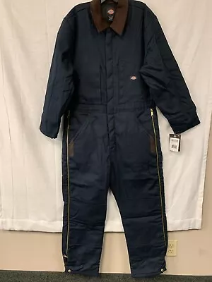 Dickies TV239DN Mens Black Brown Premium Insulated Duck Coveralls Size M SH • $55.24