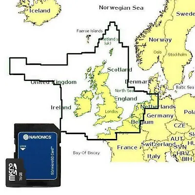2024 Navionics+ Plus MicroSD SD Chart Card Maps UK-GBIrelandHollandBelgium • £54