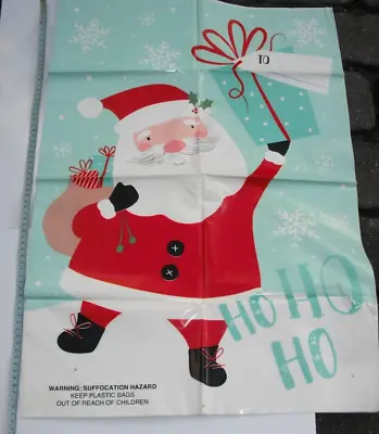 £0.99 • Buy 1 Xmas Present Santa Father Christmas Sacks Plastic PVC 75cm X 62cm Pack Of 1