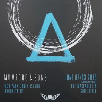 Mumford & Sons - 2015 Poster Brooklyn NY Coney Island • $120.75