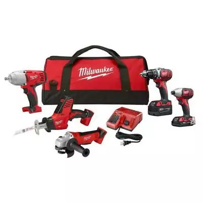 Milwaukee 2695-25CXH 18V 5 Tool Cordless Combo Tool Kit • $475