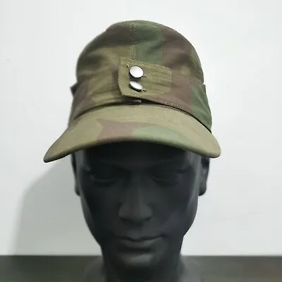 WW2 German Army M43 Field Cap Hat Marsh Camouflage Cotton Size XL • $13.99