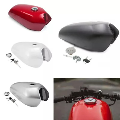 $202.99 • Buy US Cafe Racer Motorcycle Gas Fuel Tank & Cap Switch 9L 2.4 Gallon For Universal
