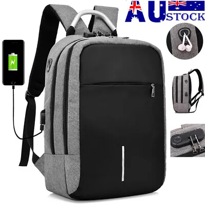 Anti-Theft Backpack School Travel Laptop Bag With USB Charging Port Waterproof • $27.89