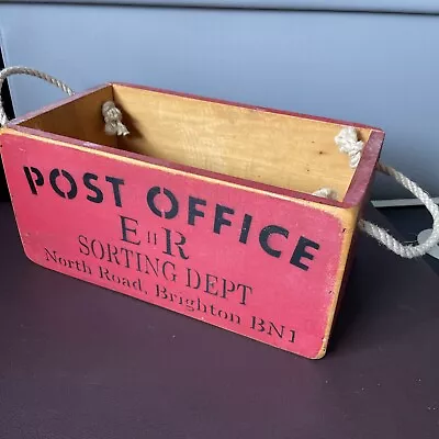 £25 • Buy Vintage Style Distressed Red Post Office Letter Storage Crate