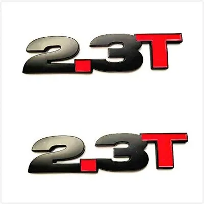   2x Mustang 2.3T Black  Trunk Fender Emblem Badge  ECOBOOST Set  • $16.99