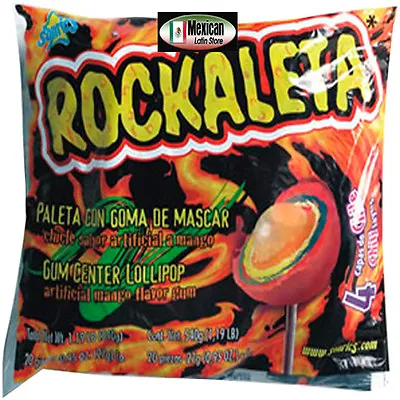 Rockaleta Paleta Bag 20 Lollipops SONRICS MEXICAN CANDY LOLLIPOPNet Wt 16.9-oz • $18.99