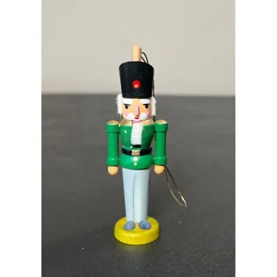 Vintage Nutcracker Ornament 3” Echte Erzgebirgische Handarbeit Made In Germany • $19.99