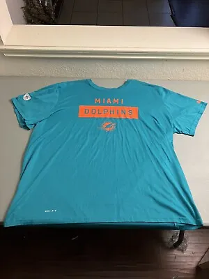 Miami Dolphins Men’s Shirt 3XL Nike Dri Fit NFL Equipment Athletic Cut • $12.99