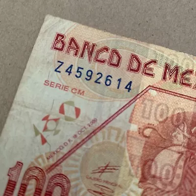 Z Series MEXICO 100 PESOS Banknote Year 2000 Old Mexican Currency Paper Money • $59.95