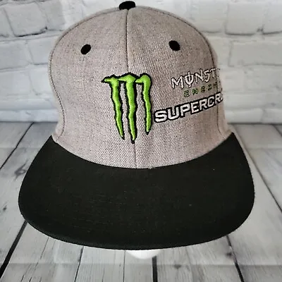 Monster Energy Supercross Hat Baseball Trucker Cap Grey • $12.88