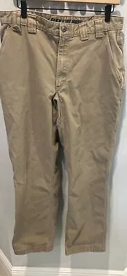 Duluth Trading Flex Fire Hose Cargo Work Pants Men's 36x32 Khaki Tan • $23.25