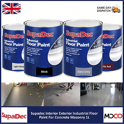 Supadec Interior Exterior Fast Drying Industrial Floor Concrete Masonry Paint 1L • £13.99