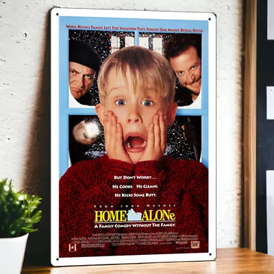 Home Alone 1990 Metal Movie Poster Tin Sign Plaque Film 8 X12  • $6.99