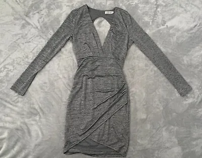 $39.99 • Buy Lioness - Mia Greyscale Long-sleeve Mini Wrap Dress - Size M - Sexy, Party, Hot