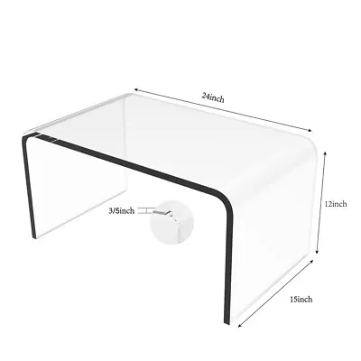 Acrylic Coffee TableClear Waterfall Tea Tablefor Living Room BathroomBedroom • $129.89