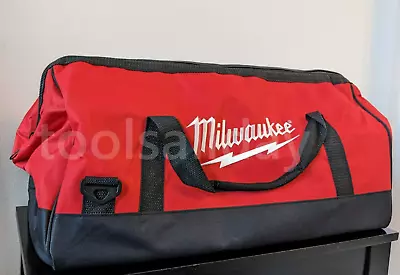 Milwaukee 22  Large Heavy Duty Contractor Canvas Jobsite Tool Bag W/ Strap • $39.85