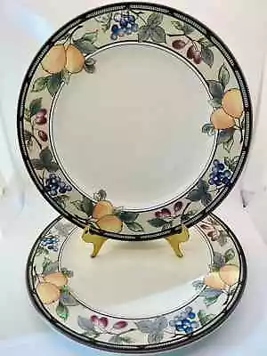 Mikasa Intaglio Garden Harvest Lot Of 2 Dinner Plates 11” Wide • $6