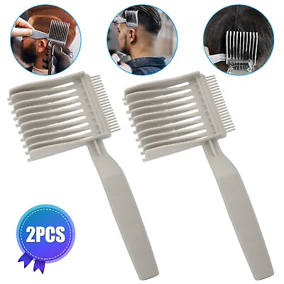 2X Blending Comb Barber For Fading Tapering Longer Thicker Hair Flat Top Cutting • $8.48