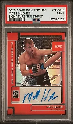 2023 Donruss Optic UFC Matt Hughes Red Prizm Auto Signature Series /199 PSA 10 • $75