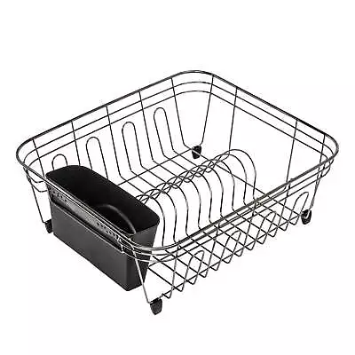 Small Steel Wire Dish Drying Rack Chrome • $16