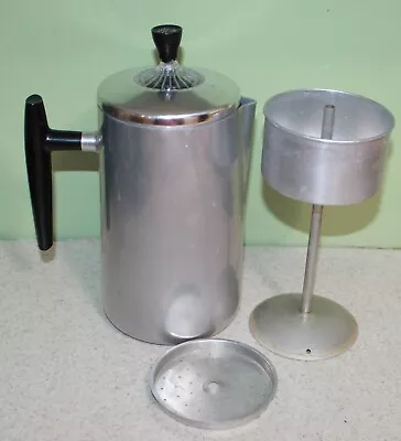 Vintage Mid Century Wear-Ever Aluminum Stovetop Percolator 8 Cup Coffee Pot M968 • $20