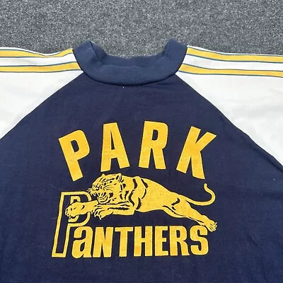 Vtg Velva Sheen T Shirt 42  Gym Raglan Sleeves Park Panthers • $22.78