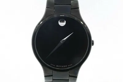 Men's Movado 0606594 SERIO Black Dial Black PVD Bracelet Watch • $479.20