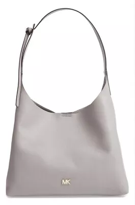 Michael Kors Junie Medium Hobo Pearl Gray Shoulder Bag Handbag Tote • $12.50