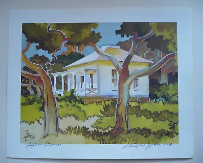 MILFORD ZORNES Replica House LISTED CALIFORNIA PENCIL SIGNED LITHOGRAPH PRINT • $238